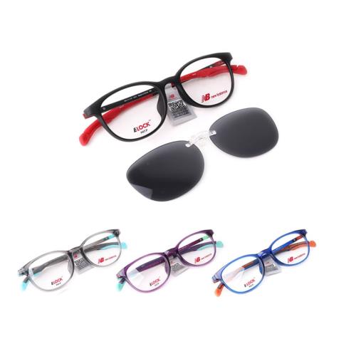 [New balance Kids]Square glasses polarizing clip sunglasses 
